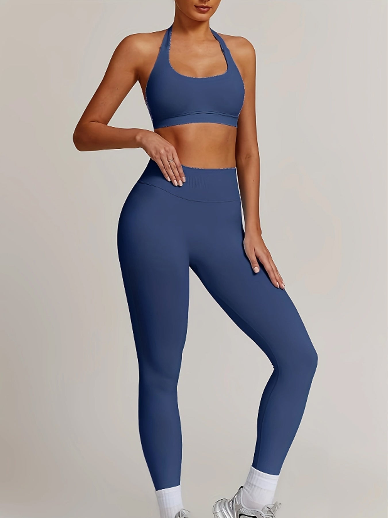 Women's Yoga Workout Set  Supportive Sports Bra  High-Waist Leggings
