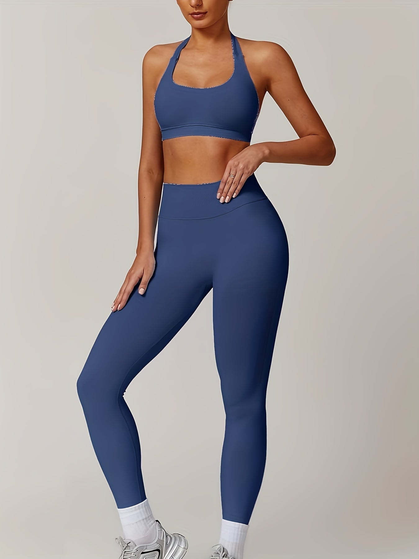 Women's Yoga Workout Set  Supportive Sports Bra  High-Waist Leggings