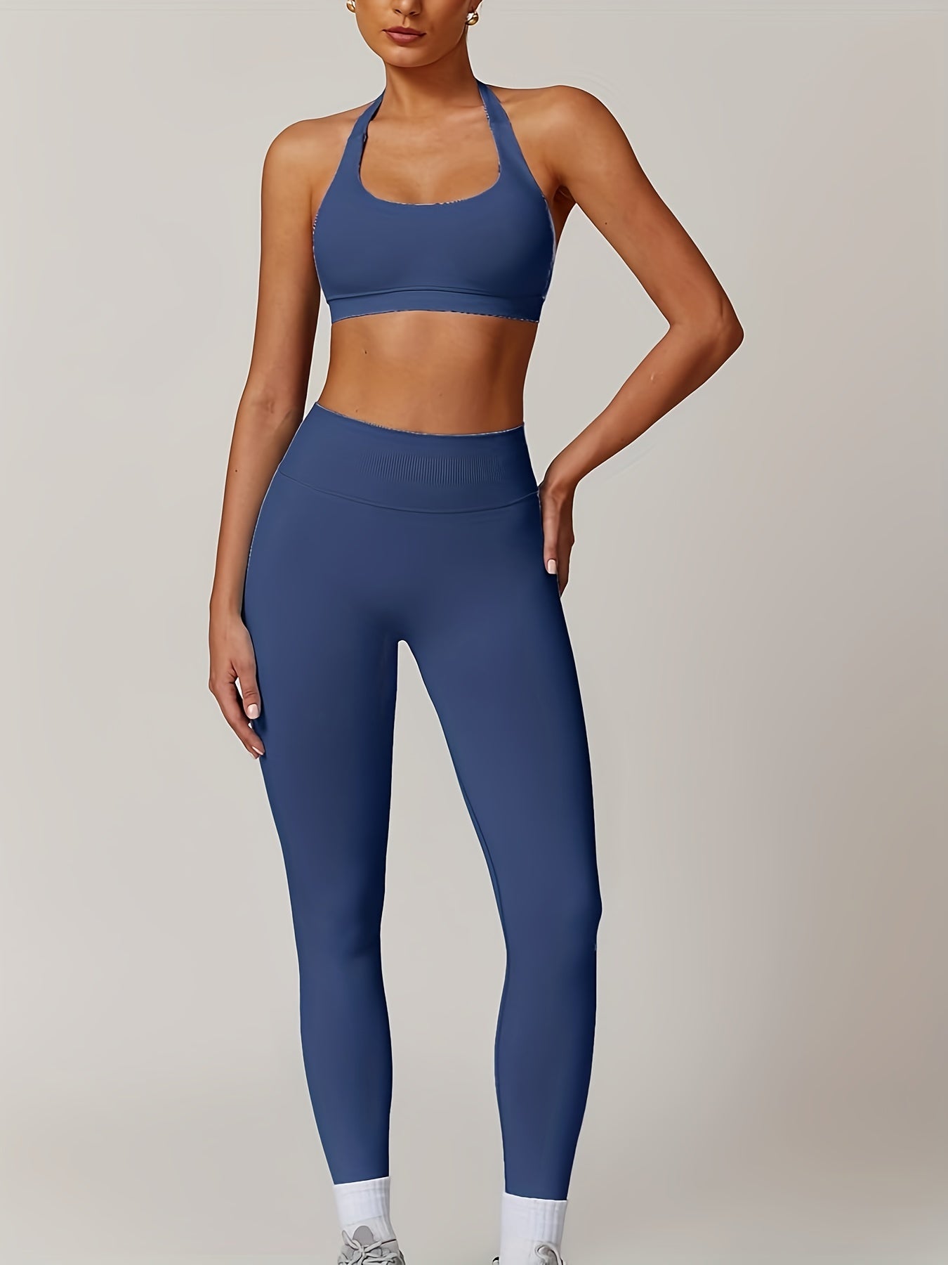 Women's Yoga Workout Set  Supportive Sports Bra  High-Waist Leggings